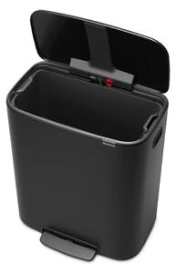 Bidone in acciaio nero opaco 60 l Bo - Brabantia