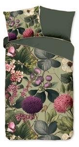 Set copripiumino e federa color kaki in raso di cotone per letto singolo ed esteso 140x220 cm Onaz – Descanso