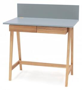 Scrivania grigia con base in frassino, lunghezza 85 cm Luka - Ragaba