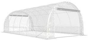 Outsunny Serra a Tunnel 3x6x2 m con Porte Avvolgibili, Telaio in Acciaio e Copertura in PE Anti-UV, Trasparente | Aosom Italy