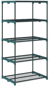 Outsunny Portapiante a 5 Livelli Aperti in Acciaio e Plastica, 67x49x138 cm, Verde Scuro | Aosom Italy