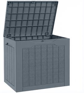 Outsunny Baule da Giardino con Maniglie, Contenitore Porta Attrezzi Impermeabile, 56x41x50 cm, Grigio Chiaro | Aosom Italy