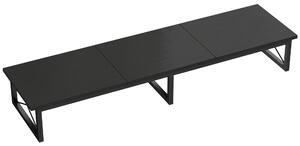 HOMCOM Supporto Scrivania per Monitor con Scomparti e Portaoggetti, Nero | Aosom Italy