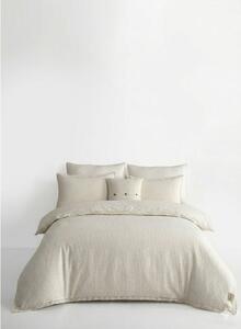 Set copripiumino e federa bianco in cotone renforcé per letto singolo 140x200 cm Waffle Striped – Mila Home Luxury