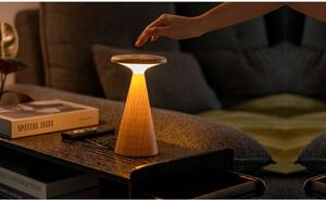 Lampada da tavolo LED di colore naturale con paralume in legno (altezza totale 21 cm) Sylva – Gingko