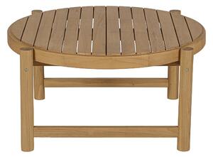 Tavolino da giardino rotondo in legno massello di teak D80 cm MOANA
