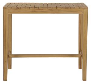 Tavolo alto da giardino rettangolare in legno massiccio di teak L120 cm GILI