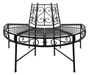 Panchina da giardino in metallo semicircolare Portland