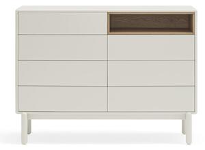 Cassettiera color crema 120x90x40 cm Corvo – Teulat
