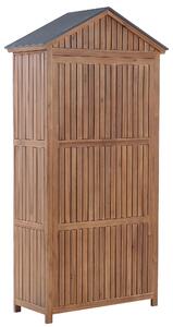 Armadio da Giardino in Legno di Acacia 200 x 100 cm Casetta per Attrezzi da Esterno con Ripiani Beliani