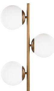 Lampada da Terra in Metallo dorato 3 punti luce Tonalità Bianche Rotonde design moderno contemporaneo Beliani