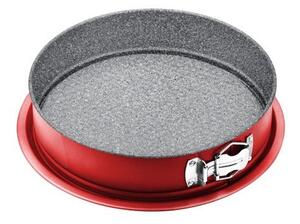 Tortiera tonda in alluminio antiaderente apribile in petravera rossa AETERNUM