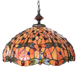 Lampada sospensione 5LL-6030 stile tiffany arancio