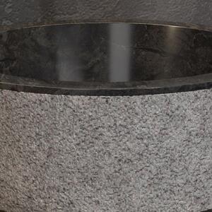 Lavabo bango in marmo nero 40cm Litos-TN40 - KAMALU