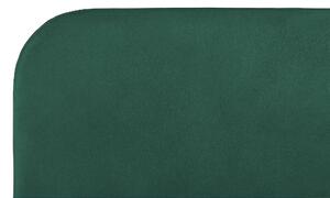 Letto verde smeraldo velluto tappezzeria doppia dimensione gambe dorate testiera con rete a doghe 140 x 200 cm design minimalista Beliani