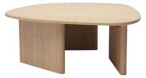 Tavolino basso forma organica in legno chiaro quercia L85 cm ONDINE