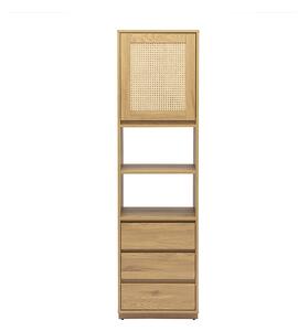 Libreria scaffale con ripiani finitura legno chiaro quercia L50 cm SEVILLA