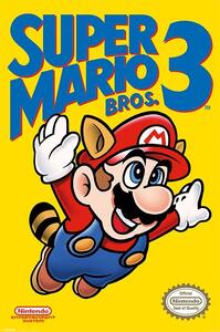 Posters, Stampe Super Mario Bros 3 - Nes Cover, (61 x 91.5 cm)