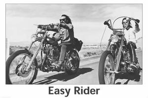 Posters, Stampe Easy Rider - riding motorbikes B W, (102 x 69 cm)