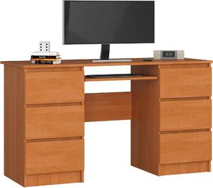 Scrivania A-11 CLP 6SZ Olcha con 6 cassetti e superficie del tavolo di 135 cm