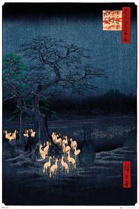 Posters, Stampe Hiroshige - New Years Eve Foxfire