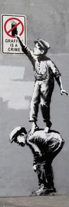 Posters, Stampe Banksy - Grafitti Is A Crime, (53 x 158 cm)