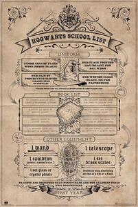 Posters, Stampe Harry Potter - Hogwarts School List, (61 x 91.5 cm)