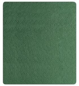Copriletto in Tessuto di Poliestere Verde 160 x 220 cm con Cuscini Motivo in Rilievo Decorativo Copriletto Lenzuola Classico Camera da Letto Beliani