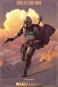 Posters, Stampe Star Wars The Mandalorian - On The Run, (61 x 91.5 cm)