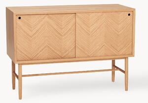 Credenza in legno di quercia con motivo spina di pesce Herringbone