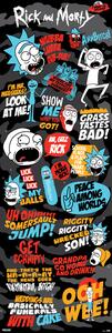 Posters, Stampe Rick and Morty - Frases, (53 x 158 cm)