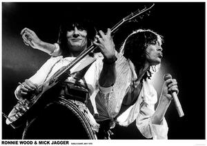 Posters, Stampe Mick Jagger and Ronnie Wood - Earls Court May 1976, (84.1 x 59.4 cm)