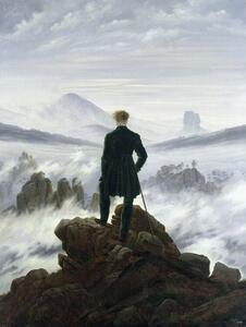 Posters, Stampe C D Friedrich - Hiker over a Foggy Sea, (60 x 80 cm)