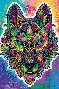 Posters, Stampe Dean Russo - Wolf Shaman Pop Art