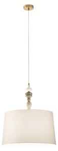Lampadario classico perenz abaco 8510 mc e27 led metallo ceramica paralume tessuto - Perenz