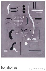 Posters, Stampe Wassily Kandinsky - Bauhaus Four Parts, (91.5 x 61 cm)