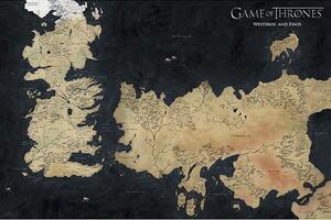 Posters, Stampe Game of Thrones - Westeros Map, (91.5 x 61 cm)