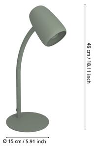 Eglo 901831 - Lampada da tavolo CARLO 1xE14/18W/230V verde