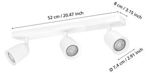 Eglo 901947 - Faretto CAMALDOLI 3xGU10/10W/230V bianco