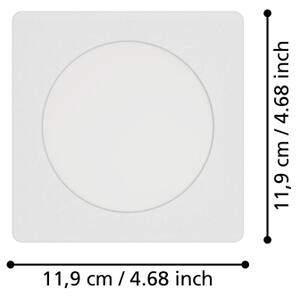 Eglo 901399 - Faretto da incasso LED FUEVA LED/6,3W/230V 11,9x11,9 cm bianco