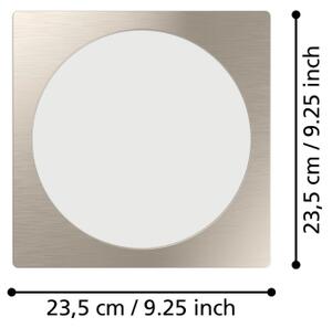 Eglo 901411 - Faretto da incasso LED FUEVA, 18,5W, 230V, 21,6x21,6 cm, cromato