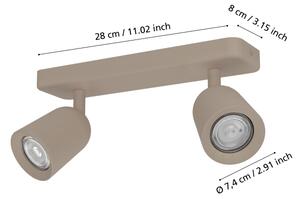 Eglo 902344 - Faretto CAMALDOLI 2xGU10/10W/230V beige
