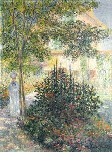 Riproduzione Camille Monet in the Garden at Argenteuil 1847 1879, Claude Monet