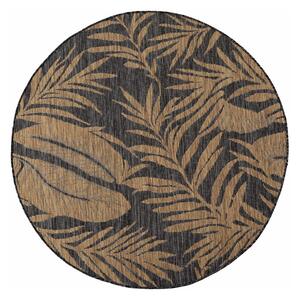 Tappeto da interno/esterno rotondo nero/marrone ø 80 cm Mira 1451 – Ayyildiz Carpets
