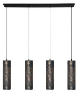 Freelight Lampada a sospensione Forato, lunghezza 120 cm, marrone, a 4 luci, metallo