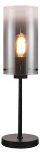 Freelight Lampada da tavolo Ventotto, nero/fumo, altezza 57 cm, metallo/vetro
