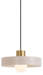 Lampada a sospensione retrò ottone con bianco per sistema a binario monofase - Iconic Jina