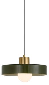 Lampada a sospensione retrò ottone con verde per sistema a binario monofase - Iconic Jina