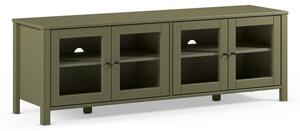 Mobile TV verde in pino massiccio 150x50x40 cm Alessandra – Marckeric