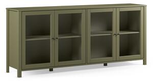 Vetrina verde in pino massiccio 186x80x40 cm Alessandra – Marckeric
